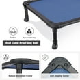 thumbnail image 3 of Veehoo Chew Proof Dog Bed, Cooling Raised Pet Cot, Rustless Aluminum Frame, Blue, Medium, 3 of 8