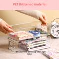 thumbnail image 1 of Caja de almacenamiento transparente de doble oreja para el hogar, cesta de almacenamiento de escritorio para mascotas, cesta de almacenamiento de escritorio fresca e interesante, 1 of 4