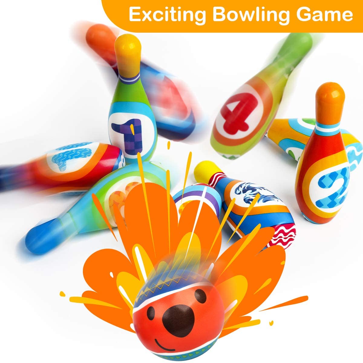 Jeu De Bowling Pour Enfants 2 à 5 Ans – Set De Quilles Avec Boules – Jouet D’intérieur Pour Anniversaire, Bureau Ou école - 14