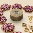 thumbnail image 2 of The Beadsmith S-Lon Beadworking Thread – Ash Color – Size AA, .09mm, Tex35, 75 Yard (68.58 Meter) Spools – Used for Peyote Stitch, Loom Warping, Off-Loom Netting & Other Beadwork, 2 of 6