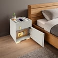 thumbnail image 4 of Smart Bedside Cabinet, Grey Password Lock Nightstand with LED Light, Phone Charging Anti-Theft Storage Cabinet for Bedroom Home Office, 4 of 16