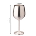 thumbnail image 2 of Copa de vino de acero inoxidable 500ml Copa de cóctel con tallo irrompible de una sola capa, luz de lijado Methold  LF0111-05B, 2 of 7