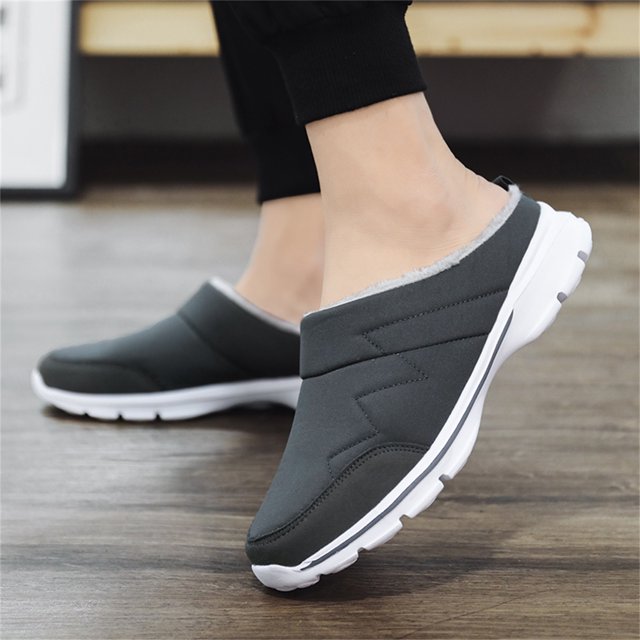Plus terciopelo cálido algodón zapatos medio cuidado zapatos casuales zapatillas gruesas zapatos perezosos amantes ligeros Wmkox8yii 123q236