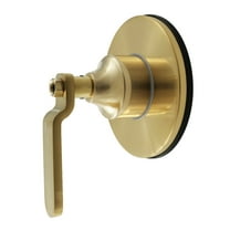 Kingston Brass KS3037KL Whitaker Single-Handle Three-Way Diverter Valve with Round Trim Kit, Brushed Brass