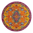 thumbnail image 3 of Unique Loom Calypso Collection Area Rug - Antigua (5' 3" Round Orange/Blue), 3 of 7