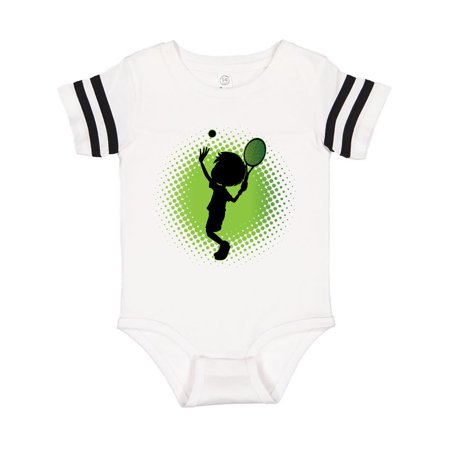 

Inktastic Tennis Player Gift Silhouette Boy Gift Baby Boy Bodysuit
