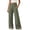 *Army Green, variant on ClodeEU Women's High Waist Side Button Wide Leg Pants ,Casual Loose Palazzo Trousers with Pockets ,Women's Plus L