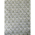 thumbnail image 2 of Ridhi Light Steel Blue and Olive Green 70X118 inch Rectangle Cotton Indian Handblock Print Tablecloth, 2 of 4