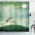 thumbnail image 1 of Ambesonne Giraffe Shower Curtain, Atmosphere, 69"Wx84"L, Multicolor, 1 of 3