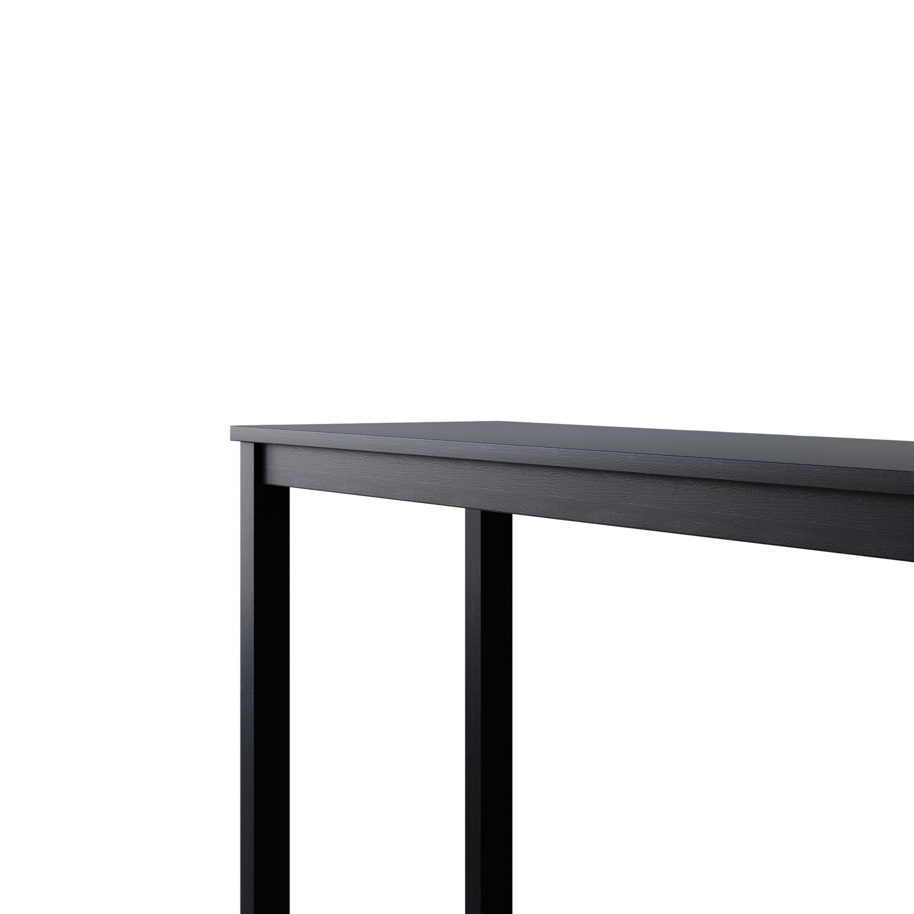 Home Design Camden Writing Desk with Spacious Tabletop and Sturdy Legs, Modern Streamlined Design for Home Office, Study Nook, or Living Space, Black