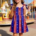thumbnail image 2 of Faraee 4th of July Toddler Girl Outfit Smocked USA Sleeveless Dress Kids Summer Patriotic Clothes American Flag Sundress (4-5T,Red), 2 of 5