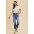 thumbnail image 5 of Annie Wear Distressed Raw Hem Straight Leg Cropped Jeans, 5 of 5