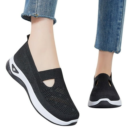 

Aueoeo Women S Flat Shoe Flats For Women Women S New Large Size Casual Mesh Slip-On Women S Shoes Soft Sole Breathable Fashion Mother Shoes Mesh Flats On Clearance