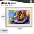 thumbnail image 4 of Stupell Industries Modern High Tops with Yellow Laces Birch Framed Print Under Glass, 23 x 17, by Creative Studio, 4 of 8