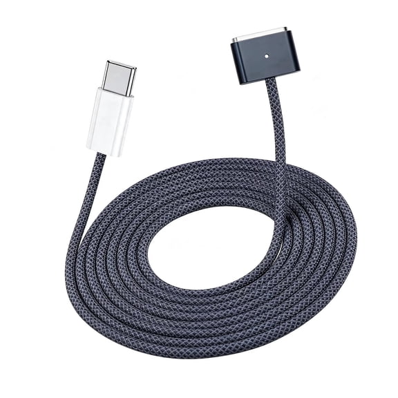 Holan Upgraded USB-C to Magnetic Cable for MacBook Air/Pro, Midnight | Compatible with MacBook Pro/Air 2021-2026, Supports M1/M2/M3/M4 Chips, 6.6ft Braided Cable with LED Indicator