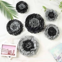 Efavormart 6 Multi Size Pack | Carnation Charcoal Grey 3D Wall Flowers Giant  Paper Flowers - 7",9",11"