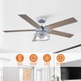 thumbnail image 3 of Parrot Uncle 52" Farmhouse Caged Ceiling Fan with Remote and Light Kit, Double-Sided Blades Chadelier Ceiling Fan, 3 of 11