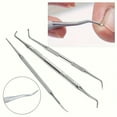 thumbnail image 2 of Ingrown Toenail Tool Set 3-Piece – Stainless Steel Pedicure Kit for Nail Care, Cuticle Pusher, Foot Grooming, Callus Removal, Home Manicure & Toenail Correction, 2 of 10