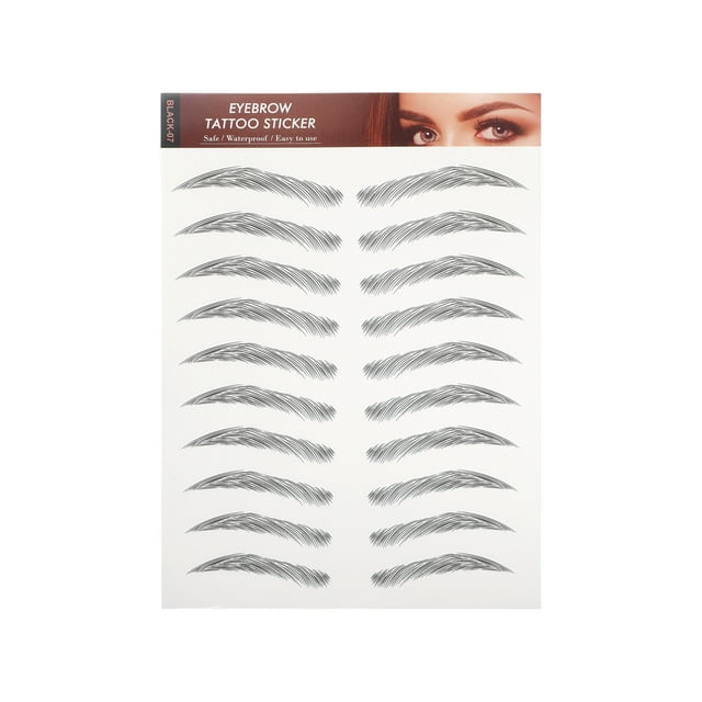 Unique Bargains Tatouage Simulation Sourcils pour Femmes 1 Pce Triangle, Noir