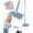 27in, variant on 2026 Upgraded Zero Touch Snap Grip Mini Mop, Automatic Hands-Free Handle & 360° Rotating Head for Kitchen & Bathroom, 8 Washable Cloths, Multi-Surface Cleaner for Floors, Walls, Windows