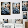 thumbnail image 4 of Designart "Blue French Dress gracefulness" Portrait Floater Framed Wall Art Print, 4 of 7