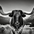 thumbnail image 6 of WYYP Longhorn Cattle Round Tablecloth 100% Polyester Fiber Waterproof White, 6 of 8