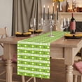 thumbnail image 2 of Saint Patrick's Day Table Runner, Green Colorful Clovers Leaves Stripes Washable Cotton Linen Table Runners 90 Inches Long, Dresser Scarf Runner for Dining/Coffee/Kitchen/Hallway Tables 13''x90'', 2 of 9