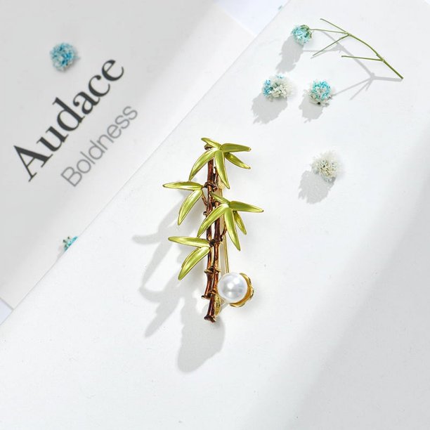 Zhuge Broches, alfileres, broches vintage, broche de esmalte verde, broches de flores y plantas de moda, accesorios de joyería de moda para mujeres y niñas, regalo, B19