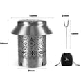 thumbnail image 2 of Chauffe-terrasse Extérieur Portable pour Camping, Réchaud à Gaz en Acier Inoxydable avec Sac de Rangement pour Camping en Plein Air, Randonnée, Sac à Dos, 2 of 8