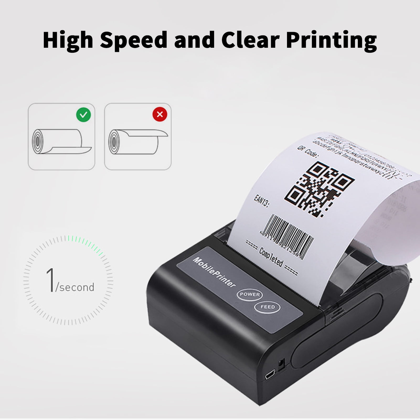 80mm Handheld Printer 8001 Portable Printer Mini Bluetooth Mobile WiFi  Thermal Receipt Printer Comaptible for Android Ios Windows POS Print -  China USB Printer, Desktop Printer