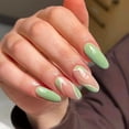 thumbnail image 5 of 24 uñas a presión cortas TUNC almendras brillantes removibles kit de preparación verde, 5 of 5