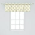 thumbnail image 2 of Ambesonne Flower Window Valance, Blooming Rose Branches, 42" x 18", Yellow and Pale Green, 2 of 3