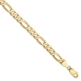 thumbnail image 1 of 14k Yellow Gold 8 Inch 5.25mm Figaro Chain Bracelet Flat, 1 of 5