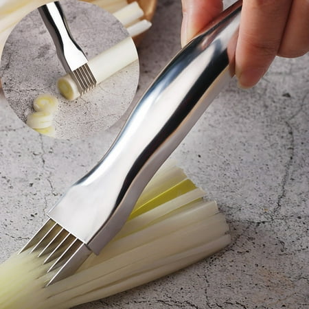 

KEUSN Cutlery Onion Chopped Kitchen Vegetable Scallion Slice Tool Steel Green Stainless KitchenDining & Bar