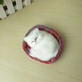 thumbnail image 3 of Simulation Sounding Sleeping Cat Plush Mat Toy with Nest Kid Children Gift, 3 of 7