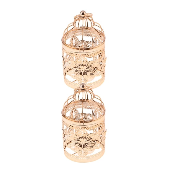 Lazsy 2xElectroplated Light Candle Holder