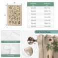 thumbnail image 6 of Vintage Botanical Balloon Curtains for Bedroom/Front Door/Bathroom, Country Herbs Leaves Plants Flowers Brown Tie Up Curtains 63 Inch Length Kitchen Curtains Shades for Windows 46"x63", 6 of 8