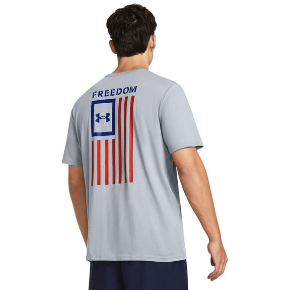 Men's Under Armour Freedom Flag Tee Color: Medium Gray Size: S