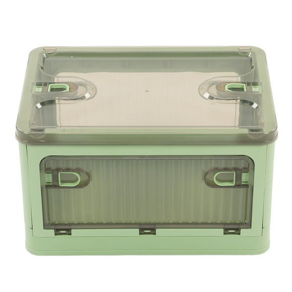 Plastic Storage Box, Folding Closet Organizers Storage Box, Durable Translucency Small Stackable Storage Bins With Removable Wheels, Storage Containers For Living Room Bedroom