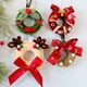 thumbnail image 1 of mfyjkho Adornos De Corona Navideña De Tela Tejida Con Lazos Y Diseño De Reno Para Decorar El Árbol De Navidad, Juego De 4, 1 of 3