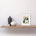 thumbnail image 2 of Shih Tzu Dog with Daisies Modern Multicoloured Linocut Illustration Artwork Framed Wall Art Print 9X7 Inch, 2 of 5