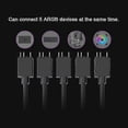 thumbnail image 3 of z Argb 1 To 5 3pin 5v Flexible Fan Rgb Adapter Cable Computer For Case Connector Splitter For Msi f74, 3 of 5