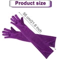 thumbnail image 2 of Long Velvet Elbow Length Opera Gloves for Women Halloween Cosplay Party (Purple), 2 of 6