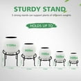thumbnail image 4 of 5 Pack Metal Plant Stand for Outdoor Indoor Heavy Duty Flower Pot Stands Round Plant Shelf Black, 4 of 6