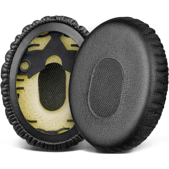 SOULWIT Professional Replacement Earpads for Bose QuietComfort 3 (QC3) and OE1 On-Ear Headphones, EarPads Cushions with High-Density Noise Isolation Foam - Protein Leather Black