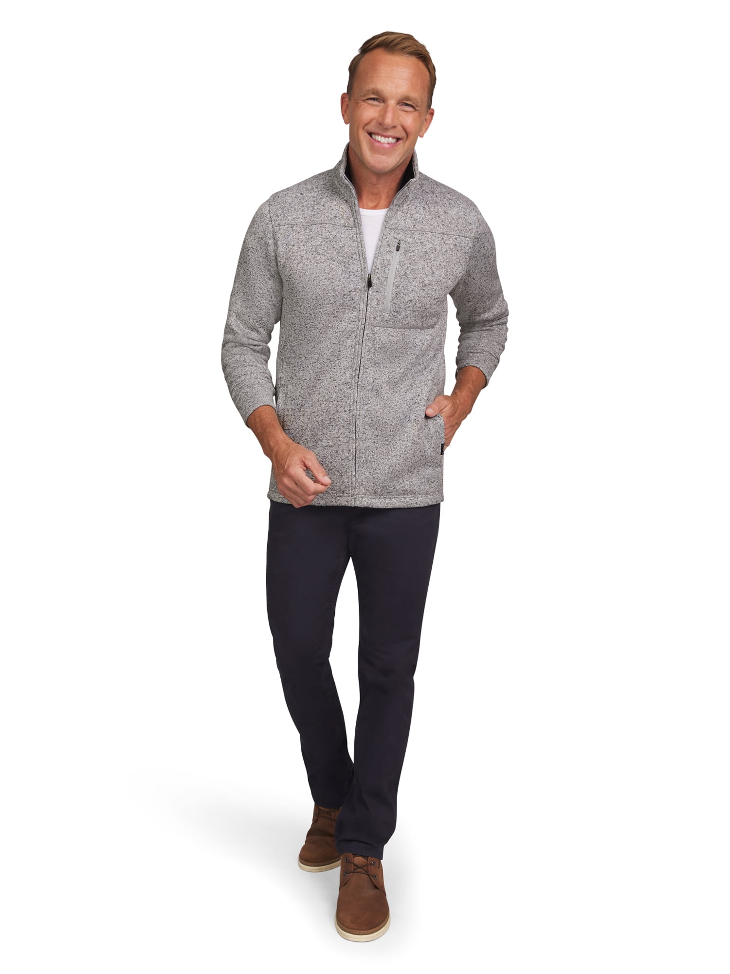 Chaps Mens' & Big Men's Full Zip Fleece Sweater Jacket, Sizes S-2XL