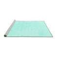 thumbnail image 2 of Ahgly Company Machine Washable Indoor Rectangle Solid Turquoise Blue Modern Area Rugs, 7' x 9', 2 of 4