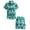 Green - Palm Tree, variant on Arshiner Boys Hawaiian Outfit Summer Short Sleeve Button Down Shirt Aloha Shirt Shorts Sets