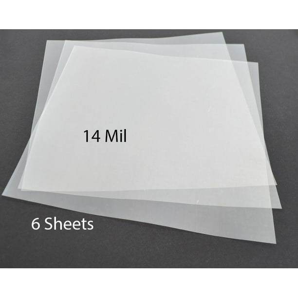 14Mil .35mm Clear Mylar Sheets Blank Stencils airbrush Quilting 12"x12
