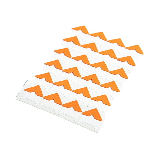 Seitruly 24 pack/lote pegatinas de esquina duraderas y resistentes a roturas para álbum de fotos a prueba de arañazos para álbum de recortes Videojuegos y accesorios naranja rojizo